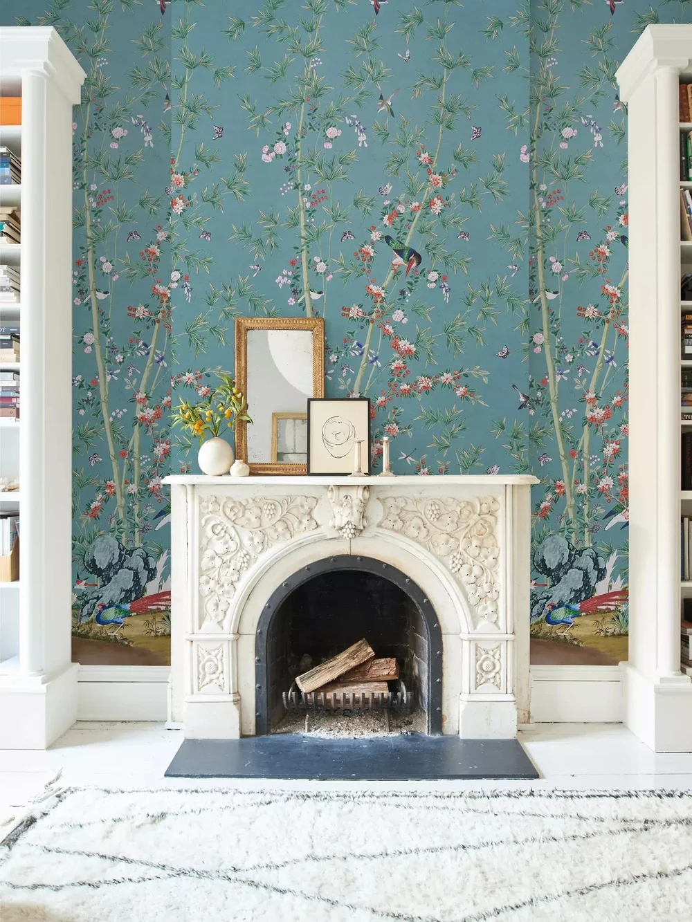 Anthropologie Brighton Pavillion Tapestry Panel - Serene Floral Wall Art
